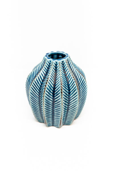 Vase S blau/grün - Blumen Grollitsch
