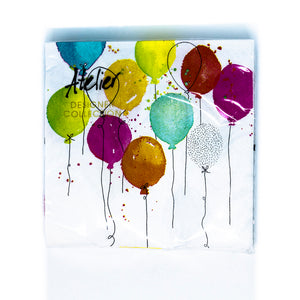 Servietten Luftballon - Blumen Grollitsch