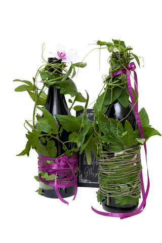 Wein dekoriert - Blumen Grollitsch